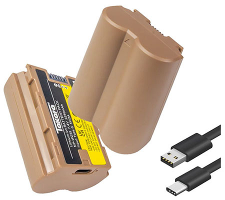 Takara NP-W235 Battery Replaces for Fujifilm with USB Type-C Charging Port 2250mAh