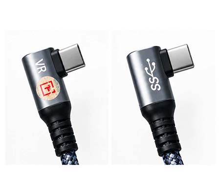 TetherPlus USB 3.2 Gen 2 Type-C L to Type-C VR2 L Shape 3 Meter (TP-UB32TCLTCL-300)