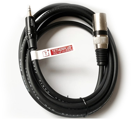 Tetherplus XLR Male to 3.5mm Audio Microphone Cable 2m
