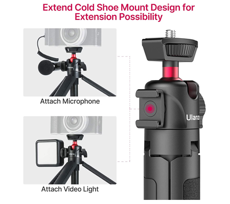 Mini Treppiede Stabile E Regolabile Ulanzi Mini Treppiede In Metallo MT-22 Treppiede Monopiede 2 In 1 MT-22