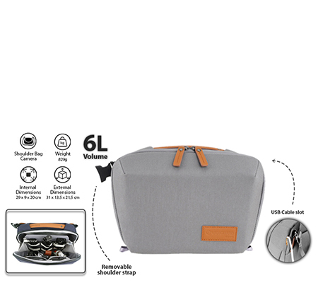 Vanguard Veo City CB29 Cross Body Bag Grey