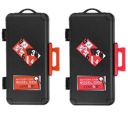 LensGo D950 Camera Battery and Memory Card Case Orange
