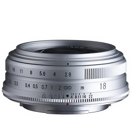 Voigtlander 18mm f/2.8 Color Skopar Aspherical for Fujifilm X Mount APSC Silver