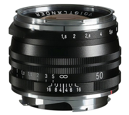 Voigtlander 50mm f/1.5 Aspherical II VM MC Nokton Vintage for Leica M Black