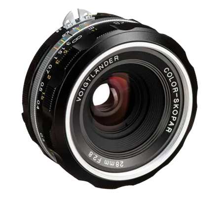 Voigtlander 28mm f2.8 SL-II S AIS Color Skopar for Nikon AIS Silver