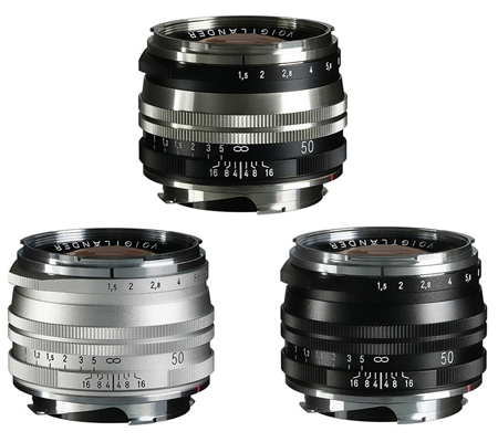 Voigtlander for Leica M Nokton Vintage 50mm f/1.5 Aspherical II VM SC Black