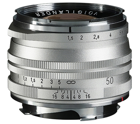 Voigtlander for Leica M Nokton Vintage 50mm f/1.5 Aspherical II VM SC Silver