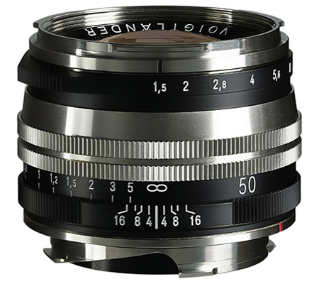 Voigtlander for Leica M Nokton Vintage 50mm f/1.5 Aspherical II VM SC Nickel