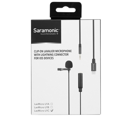 Saramonic LavMicro U1C Dual Head Clip-on Microphone for Lightning Devices
