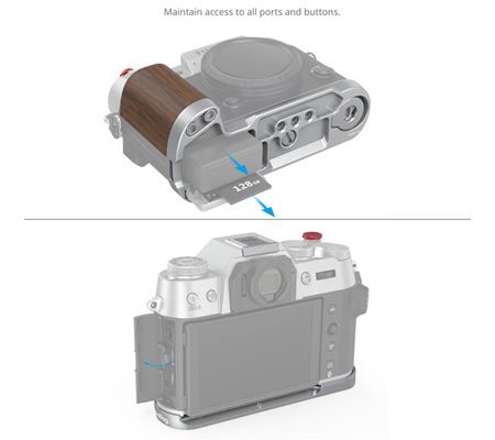 SmallRig Wooden L-Shape Grip for Fujifilm X-T50 4735 Silver