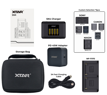 XTAR SN4 Boom Multi Charging Dock Camera Kit C