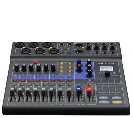 Zoom LiveTrak L-8 Portable 8-Channel Digital Mixer and Multitrack Recorder