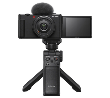 Sony ZV-1F Vlogging Camera Black Bundling with GP-VPT2BT