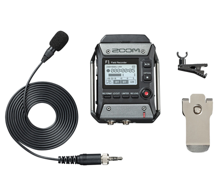 Zoom F1 Field Recorder with Lavalier Microphone