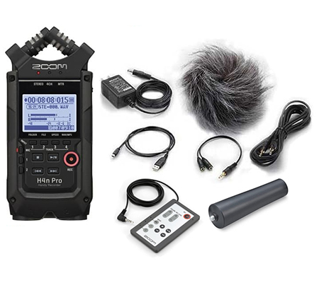 Zoom H4n Pro All Black 4-Track Portable Recorder