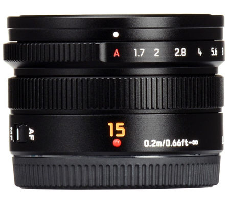 Panasonic Leica DG Summilux 15mm f/1.7 Lumix G ASPH Black