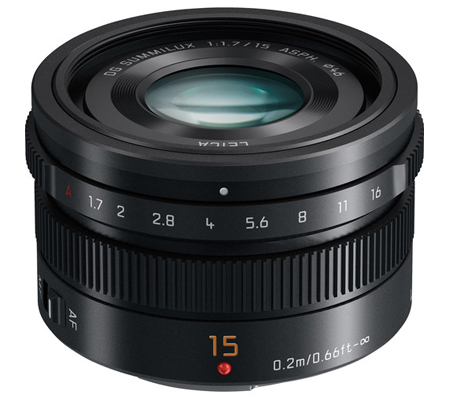 Panasonic Leica DG Summilux 15mm f/1.7 Lumix G ASPH Black