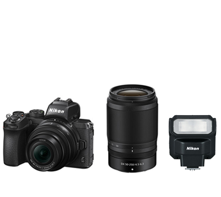 Nikon Z50 kit 16-50mm + 50-250mm Bundle with Nikon SB-300 Speedlight