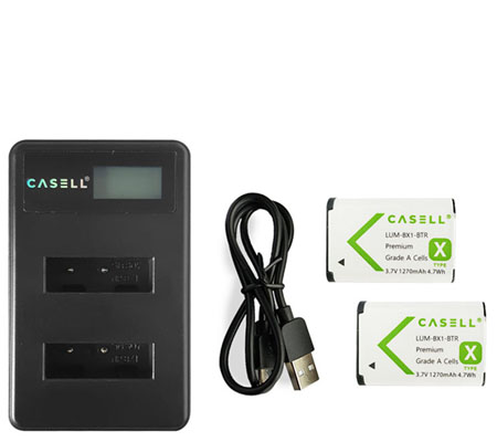 Casell Battery Pack NP-BX1 + Dual Charger - for RX100 Series