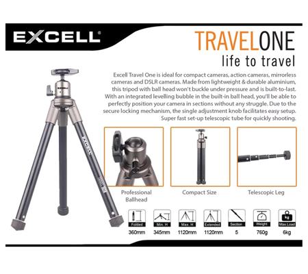 Excell Travel One Tripod