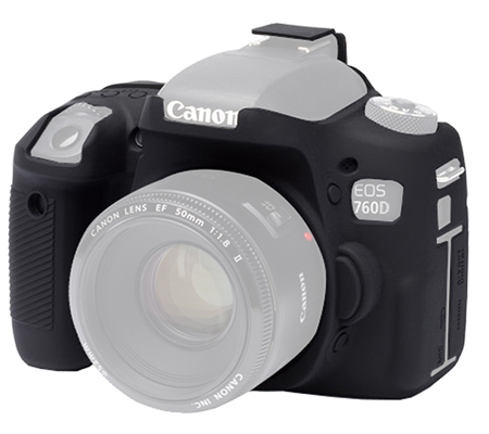 easyCover Pro Silicone Skin Camera Armor Case to fit Canon EOS 100D DSLR Black 