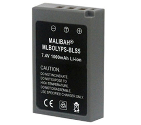 Malibah BLS-5 Battery for Olympus EPL2/EP3/EPL3/EPL5/EPL6/EPL7/EPL8/EPM1/EPM2/OMD E-M10.