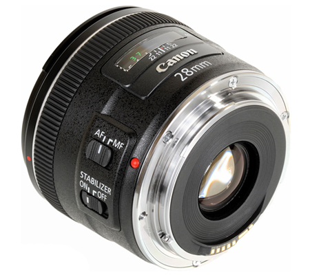 Canon EF 28mm f/2.8 IS USM.