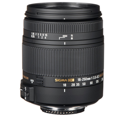 Sigma 18-250mm f/3.5-6.3 DC Macro OS HSM for Nikon F Mount APSC.