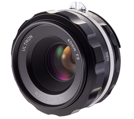 Voigtlander for Nikon F Ultron 40mm f/2 SL IIS Aspherical Lens Black