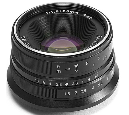 7Artisans 25mm f/1.8 for Fujifilm X APSC Mount Black