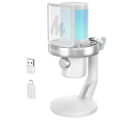 Maono DM40 Pro Wireless Condenser Microphone White