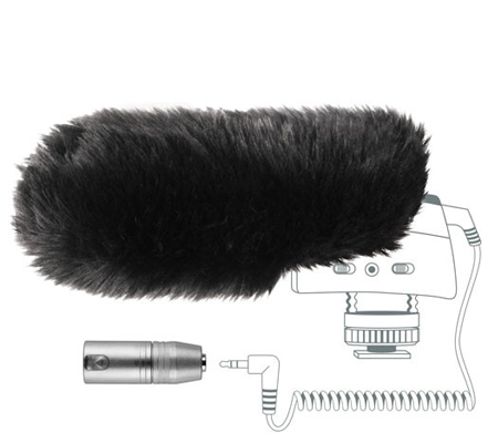 Sennheiser MZW 400 Hairy Windscreen and XLR Adapter