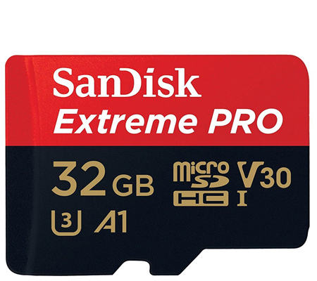 Sandisk Micro SDHC Extreme Pro 32GB UHS-I U3 V30 (Read 100MB/s and Write 90MB/s)