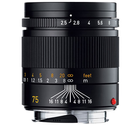 Leica 75mm f/2.5 Summarit-M Black (11645)