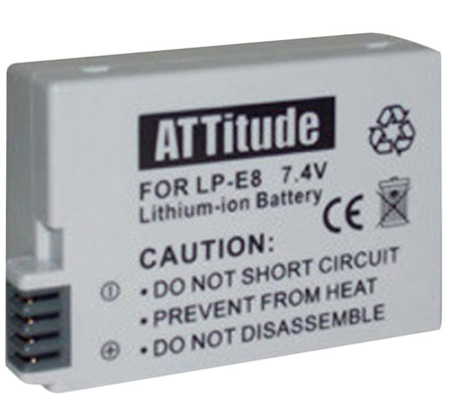 ATTitude Canon LP-E8 Battery for Canon EOS 550D/600D/650D/700D