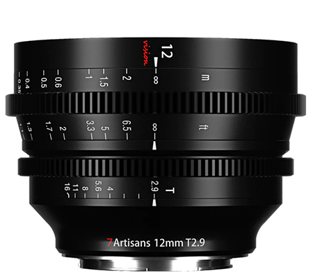 7Artisans 12mm T2.9 Vision Cine Lens for Fujifilm X Mount APSC
