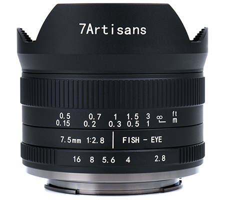 7Artisans 7.5mm f/2.8 Mark II Fisheye for Canon EF-M Mount APSC