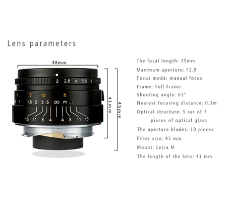 7Artisans 35mm f/2 for Leica M Mount