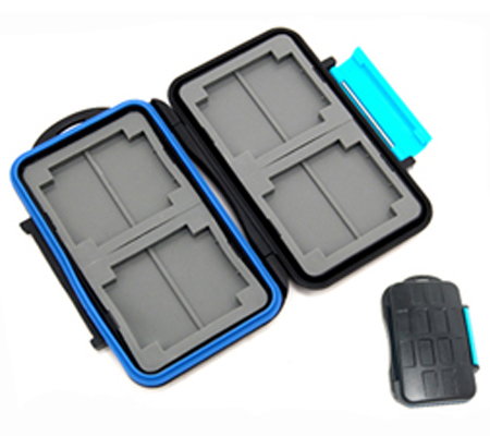 Memory Card Case Water-Resistant for 8 pcs SD Card, 4 pcs CF