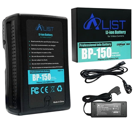 V Mount Battery ALIST BP-150 10400mAh + Charger