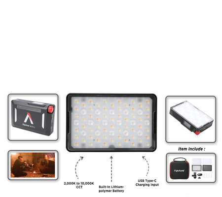 Aputure MC Pro RGBWW Lensed Mini LED Panel Light