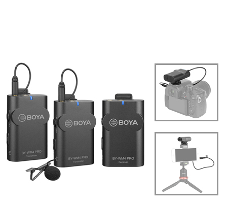 Boya BY-WM4 PRO-K2 Dual-Channel Digital Wireless Omni Lavalier Microphone