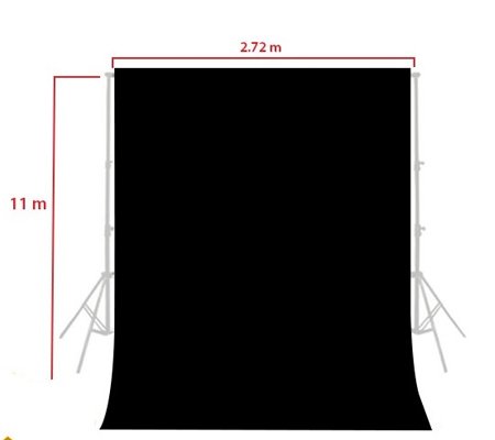 Kelly Background Paper Photo Studio 2.72m x 11m Black