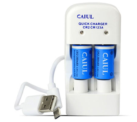 Caiul CR2 Rechargeable Battery + Charger