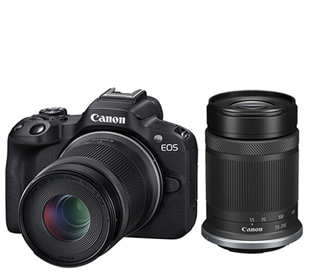 Canon EOS R50 kit 18-45mm + 55-210mm IS STM Mirrorless Camera Black