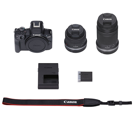 Canon EOS R50 kit 18-45mm + 55-210mm IS STM Mirrorless Camera Black