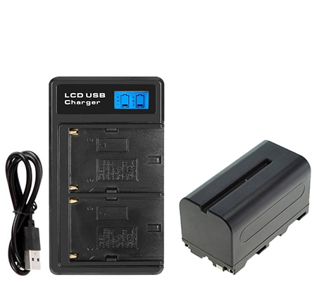 Digital Battery NP-F750/F770 + Charger LCD Display Dual Slot NP-F970