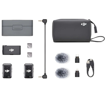 DJI Mic 2 TX + TX + RX Wireless Microphone System for Camera & Smartphone