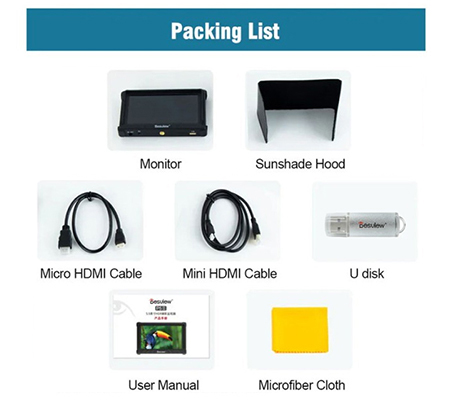 Desview P5II 5.5 Inch 4K Field Monitor Camera with Battery + Charger