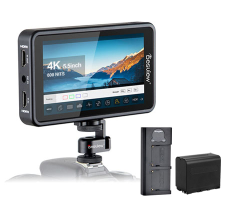 Desview R5II with Battery + Charger 5.5 inch Touchscreen On-Camera Field Monitor